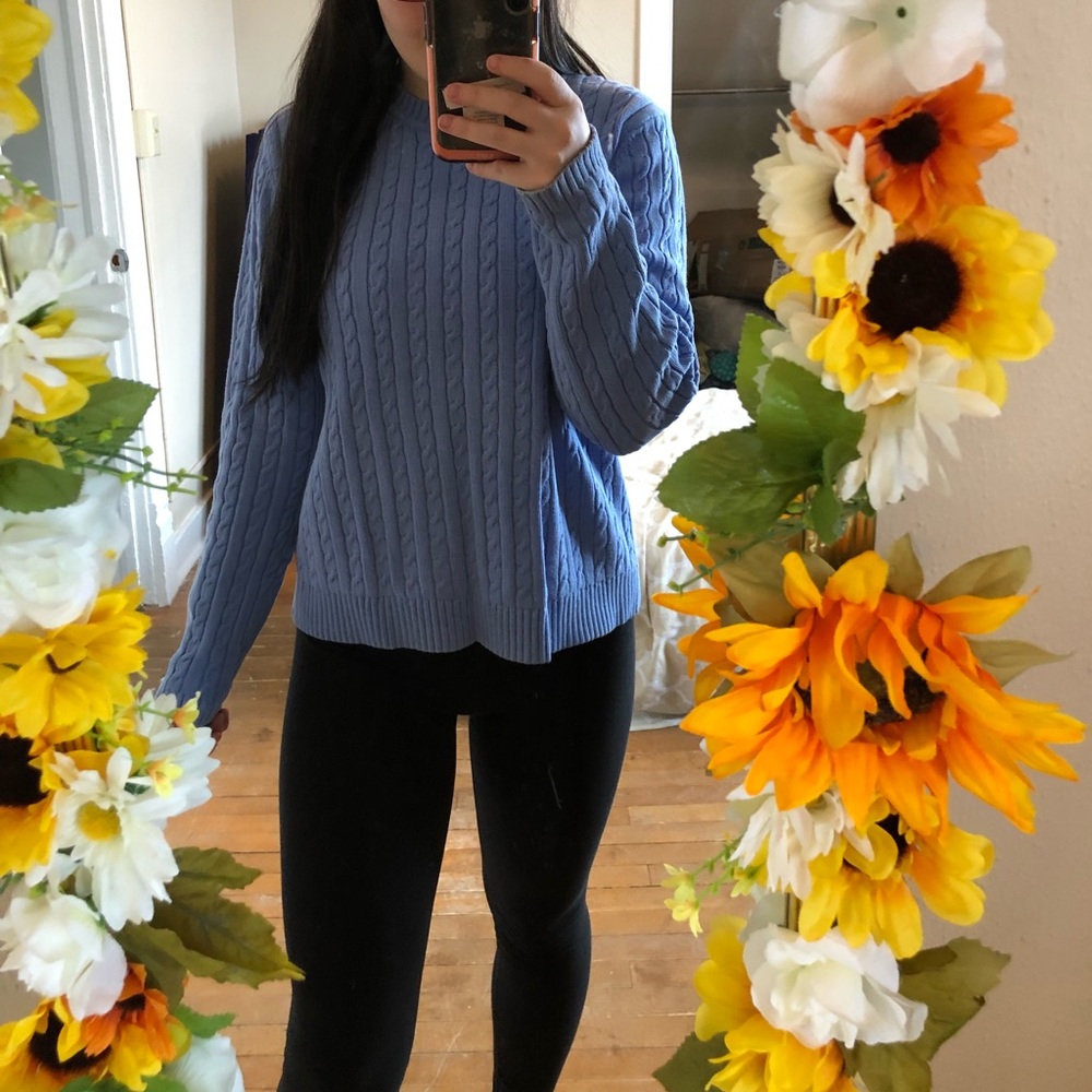 Light blue knitted sweater